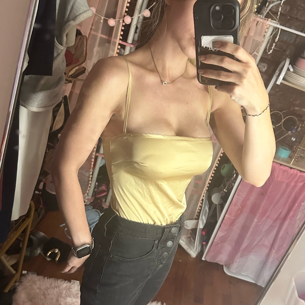 WeWoreWhat gold camisole bodysuit - Picture 2 of 7